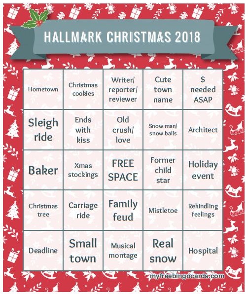 Hallmark Christmas movie bingo 2018 | TDS Home