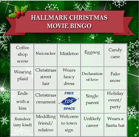 Hallmark christmas movie bingo free printable